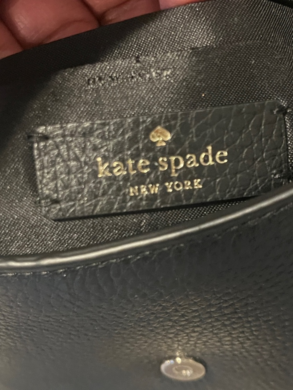 Kate Spade Leila Mini Flap Pebbled leather Black Crossbody Like New Condition - Picture 9 of 12